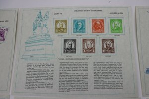 CINPEX 1974-1983 US Philatelic Exhibition Stamp show Souvenir card lot page coll