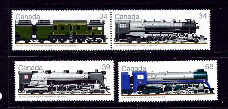 Canada 1118-21 MNH 1986 Locomotives