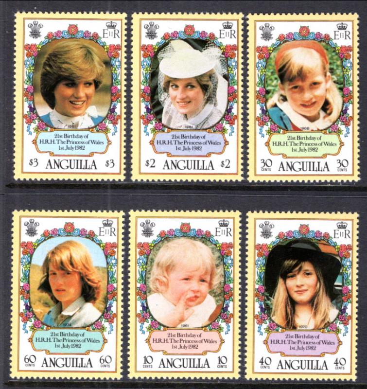 Anguilla 485-490 Princess Diana MNH VF