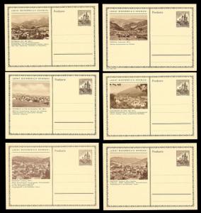 AUSTRIA (120) Scenery View Brown 1 Shilling Postal Cards c1950s ALL MINT UNUSED