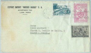 67608 - PERU - Postal History - COVER to ITALY - TOBACCO Agricolture 1962