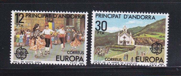 Andorra Spanish 126-127 Set MNH Europa (B)