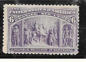 US#235 6c Columbian Exposition (mh) CV $55.00