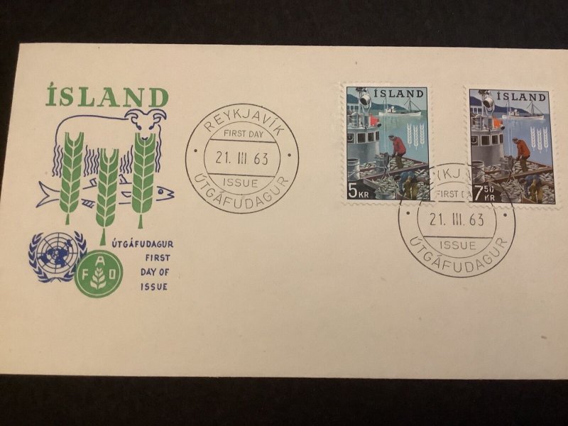 Iceland 1963 First Day Issue Stamp Cover R40851 