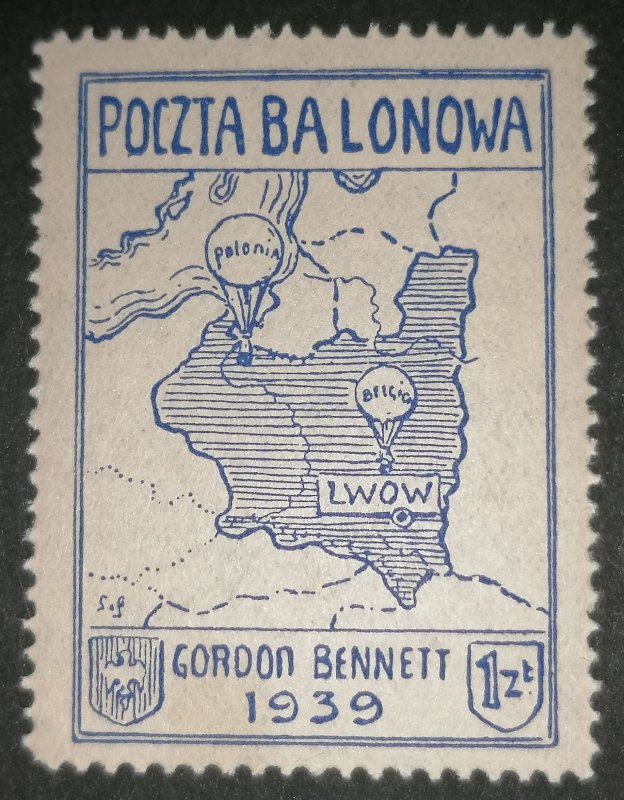 Poland Gordon-Bennett cup air post 1939 MNH rare