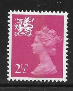 G.B. Wales WMMH1 s.g. w13g 2 1/2p Machin Gum Arabic MNH