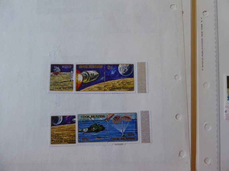 Cook Islands 1969-1971 Mint Stamp Collection on Album Pages 