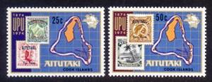 Aitutaki Sc# 102-3 MNH UPU Centenary