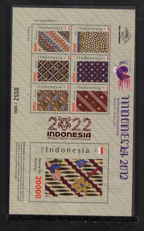 INDONESIA INDONESIE STAMP PACK 2022 WORLD STAMP CHAMPIONSHIP (OVERPRINT)