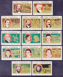 Cuba 1352-64 MNH 1968 Cuban War Of Independence Fighters Set of 13 VF