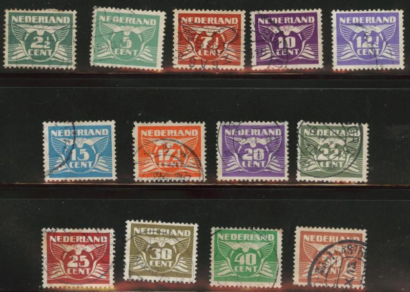 Netherlands Scott 243A-Q used 1941 stamp set few toned