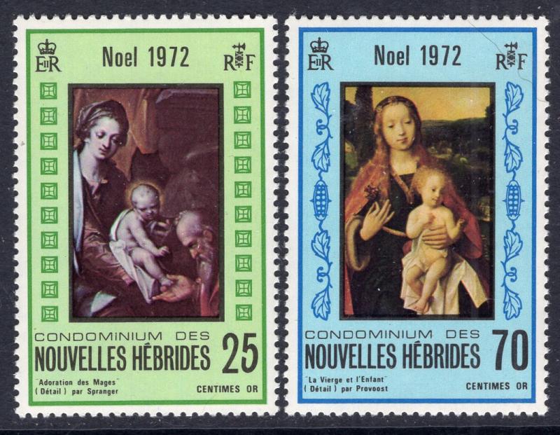 New Hebrides French 186-187 Christmas MNH VF