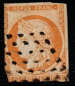 FRANCE SG178 1870 40c ORANGE-VERMILION USED