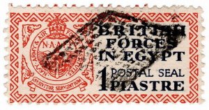 (I.B) Egypt Postal : British Forces Seal 1pi