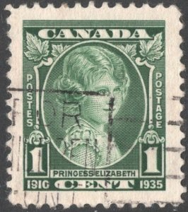 Canada SC#211 1¢ Queen Elizabeth II: Princess (1935) Used