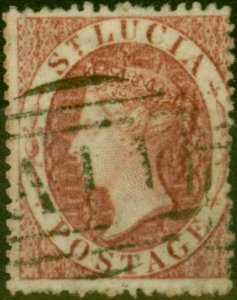 St Lucia 1860 Rose-Red SG1 Fine Used