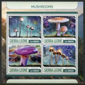 SIERRA LEONE  2017  MUSHROOMS SHEET MINT NEVER HINGED