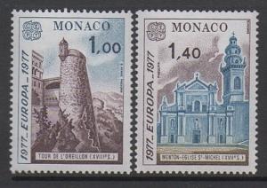 Monaco 1977 Europa VF MNH (1067-8)