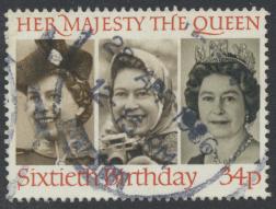 Great Britain SG 1319 - Used -QE II 60th Birthday