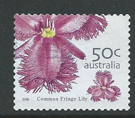 Australia SG 2536e Perf 13   Common Fringe Lily