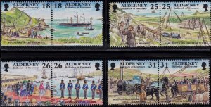 Alderney 1997, Garrison Island  MNH Pairs set # 107a,109a,111a,113a