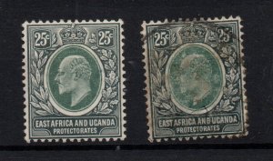 East Africa & Uganda 1907 KEVII 25c mint LHM & fine used SG40 WS34929