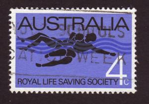 Australia 1966 Sc#421, SG#406 4c Blue Lifesaver USED.