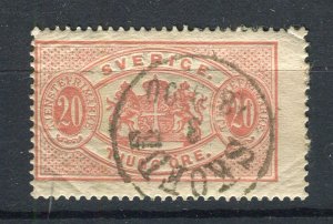 SWEDEN; 1890s classic Official issue fine used 20ore value, fair Postmark