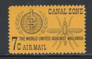 Canal Zone 1962 Malaria Eradication Emblem & Mosquito Scott # C33 MH