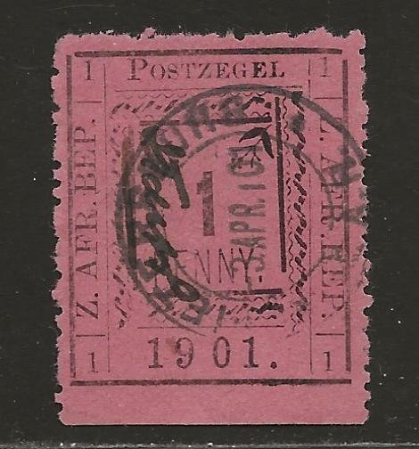 TRANSVAAL SC# 196 (SG#25g)   LEFT 'BEP'   VF/CTO