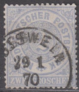 German States - North German Confederation Scott #17 1869 Used