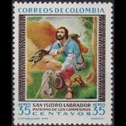 COLOMBIA 1960 - Scott# C387 St.Isidore Set of 1 LH