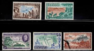 Southern Rhodesia Scott 74-78 mixed MH* and Used stamp set