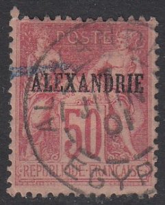 France - Offices in Egypt (Alexandria) 12a Used CV $27.50