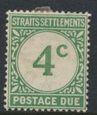Straits Settlements George V Postage Due  SG D3 Mounted Mint