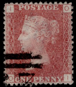 GB QV SG43, 1d rose-red PLATE 199, FINE USED. OI