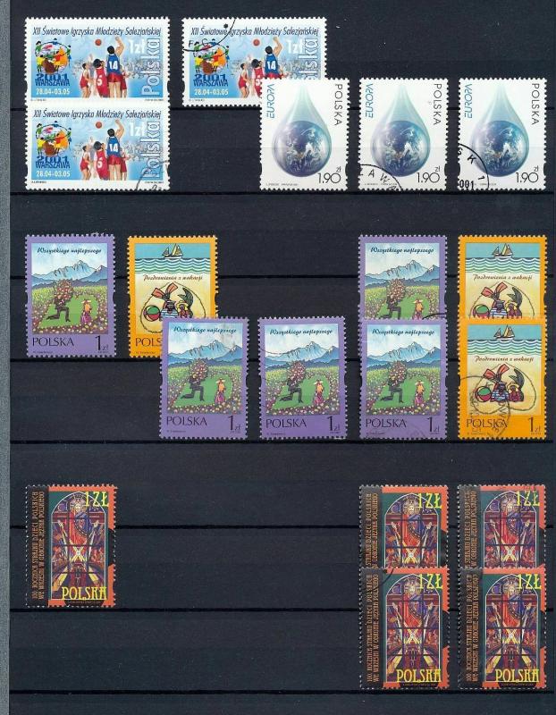 POLAND 2000/1 MNH Used (Appx 100 Items) (DD480)