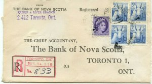 1956 Toronto Sub Office #118, Ont. Registered  cover Canada