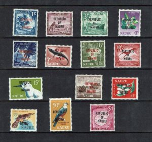 Nauru: 1968, Republic Overprints on Definitive Set, MNH