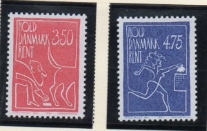 Denmark  Scott 945-46 1991 Keep Denmark Clean stamp set mint NH