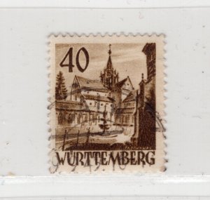 GERMANY FRENCH ZONE WURTTEMBERG 1948-1949 8N35 VFU EXPERTIZED SCHLEGEL BPP