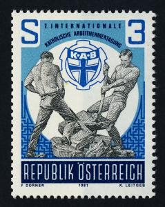 Austria 1195 MNH Crest, International Catholic Workers Day