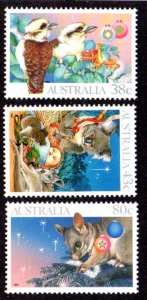 AUSTRALIA 1194-6 MNH SCV $3.15 BIN $1.90 CHRISTMAS