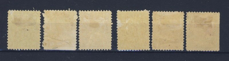 6x Canada WW1 Admiral War Tax Stamps #MR1-MR2-MR2a-MR3-MR3a-MR4 GV = $100.00