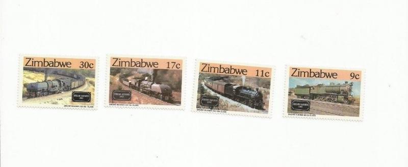 ZIMBABWE SCOTT 487-90 MNH SCV $9