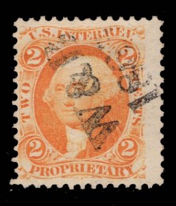 MOMEN: US STAMPS #R14c REVENUE PRINTED CANCEL USED LOT #86844*