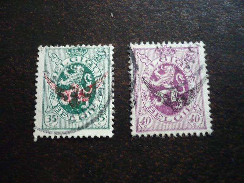 Stamps - Belgium - Scott# 205-206 - Used Part Set of 2 Stamps