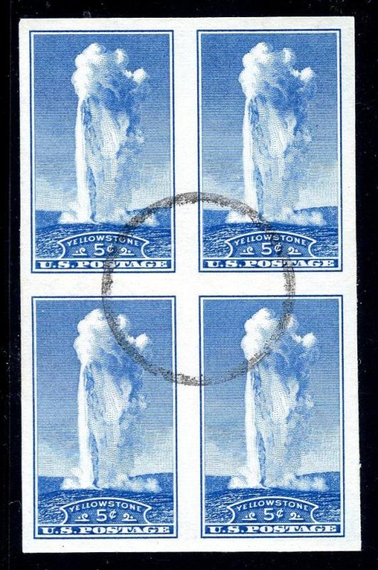 U.S. Scott 760 5-Cent National Parks VF Used Block of 4