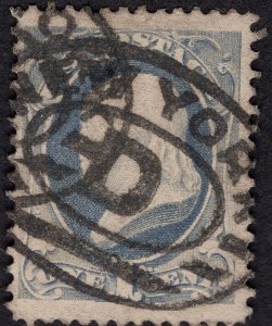 SC #206  Extra FIne/Superior, Used. Double oval registry cancel.