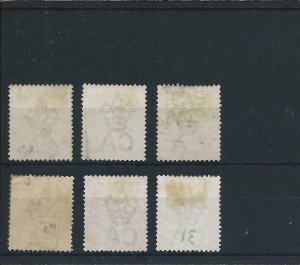 BRITISH VIRGIN IS 1883-84 SET OF FOUR PLUS ½d & 1d SHADES FU SG 26/31 CAT £255